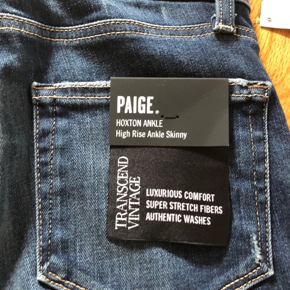 PAIGE HOXTON ANKLE (24) HIGH RISE JEANS - Picture 6 of 8
